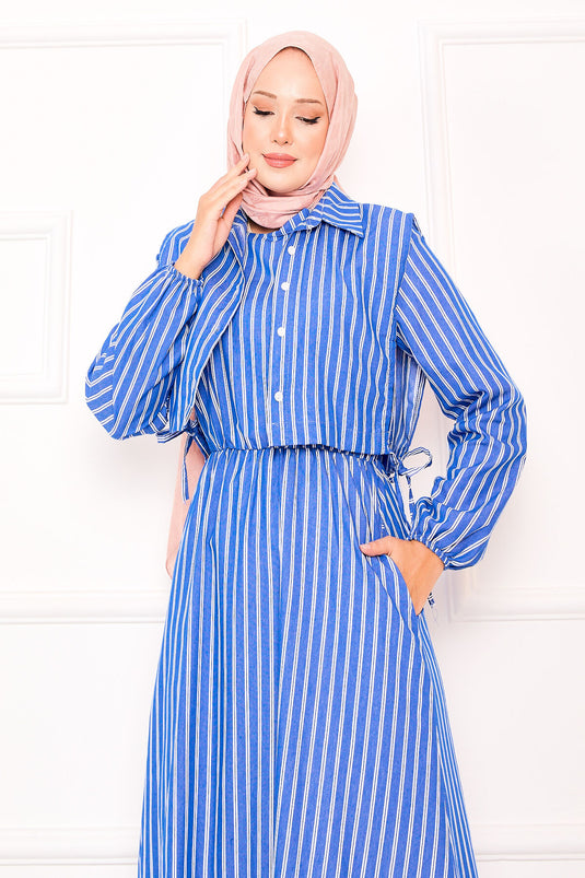 Robe hijab rayée Bolero en Saxe