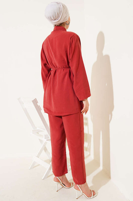 Bolero gouden tweedelig setje met knoopjes