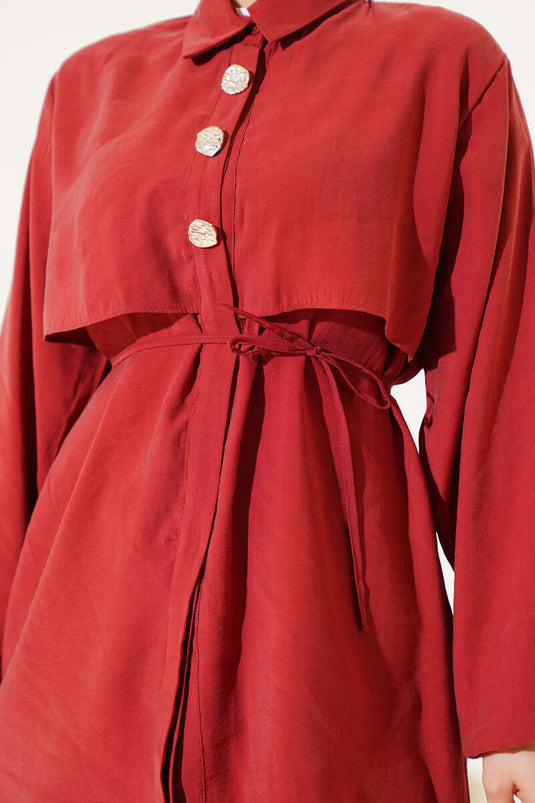 Bolero gouden tweedelig setje met knoopjes