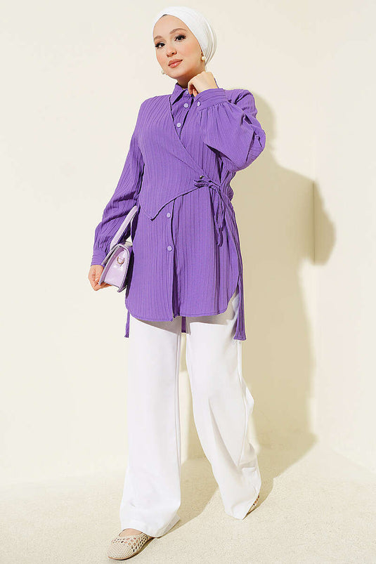 Lila Tie-Detail Bolero Shirt