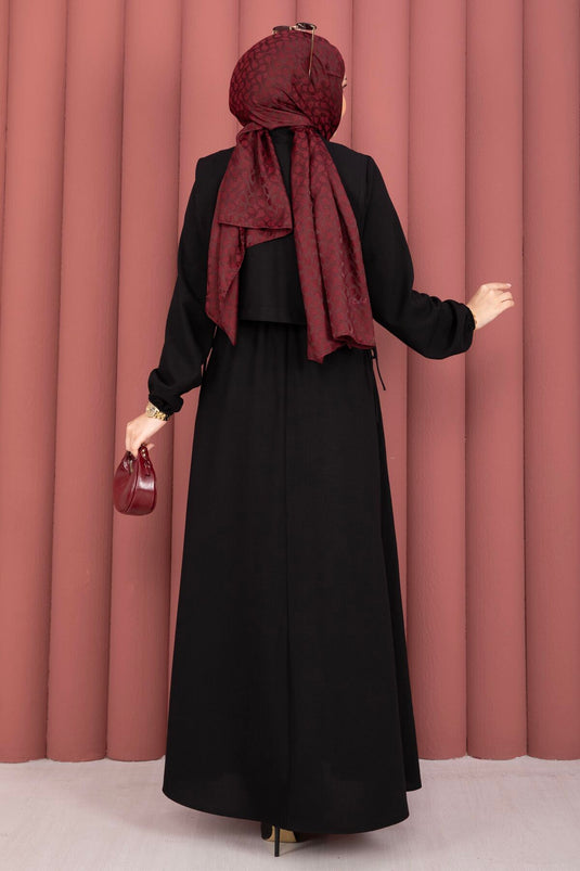 Completo Abito Tesettür Bolero Nero