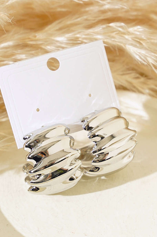 Bombeli Zigzag Earrings Silver