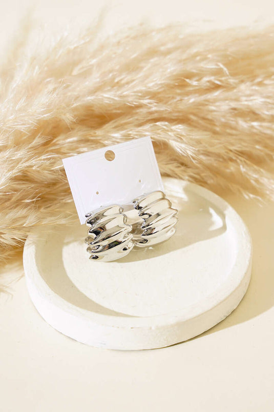 Bombeli Zigzag Earrings Silver