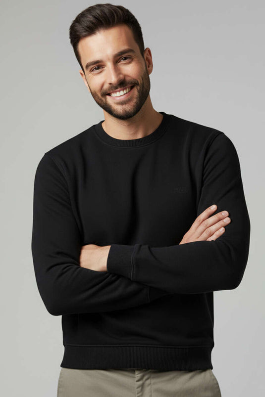 Sudadera negra con emblema de Thessaloniki Besse para hombre