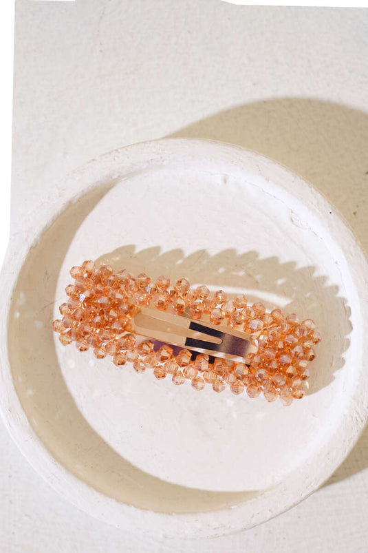 Boucle à pression perlée Saumon