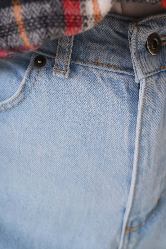 Tube Leg Light Blue Jean Bukser