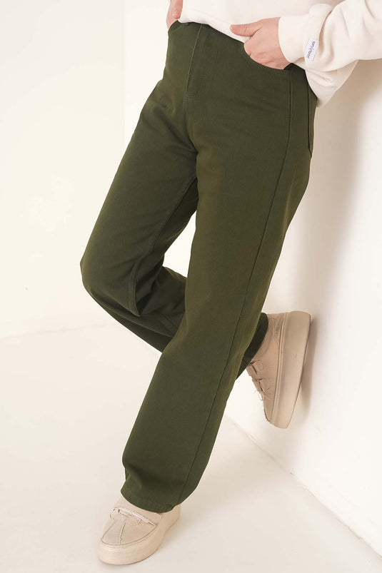 Baggy Fit Khaki Jean Pants
