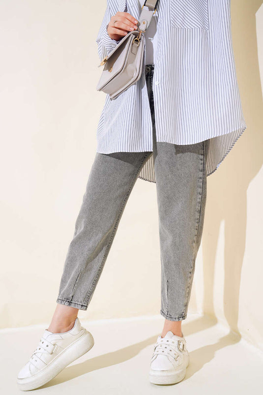 Tube Ben Jeans Grå Sne