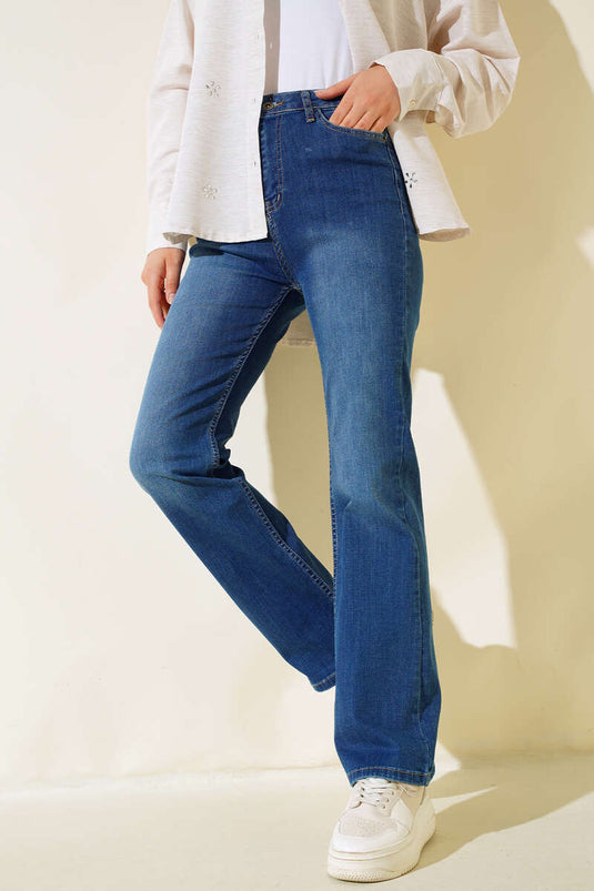 Boru Leggings Denim Pants Dark Blue