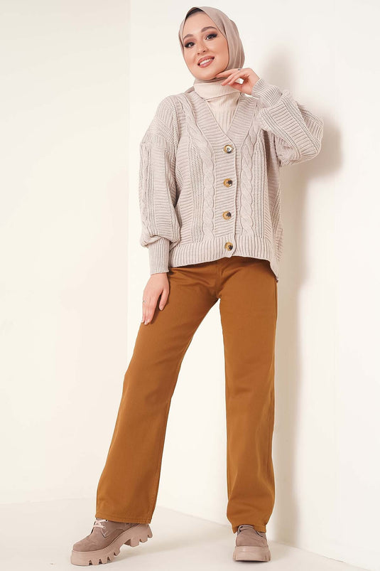 Boru Leg Tapered Jean Pants