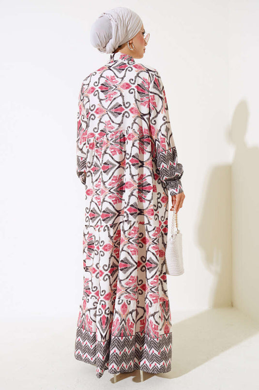 Buttoned Boy Viscose Dress Rose Dust Black