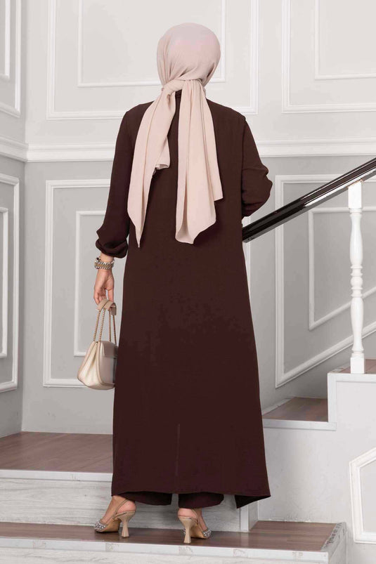 Ensemble double Aerobin à boutons intégralement couvrant Marron Boydan