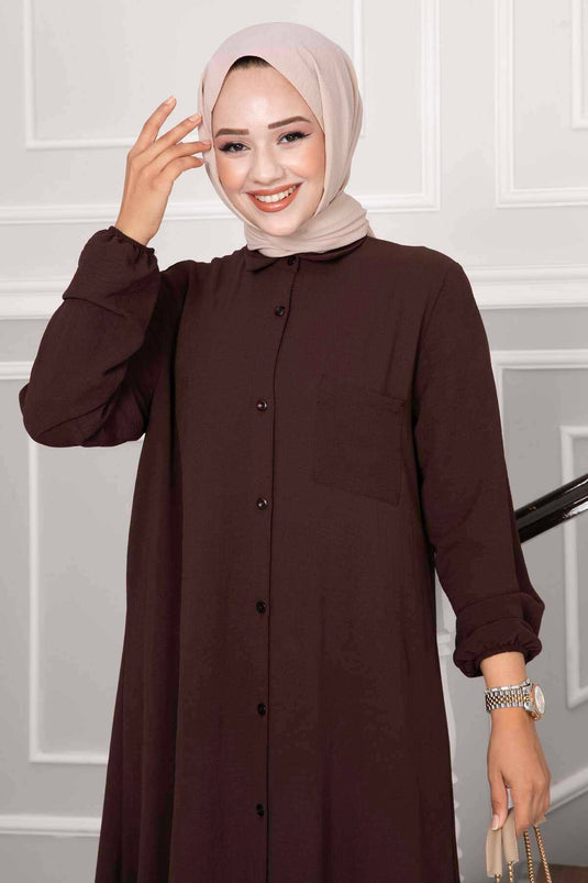 Ensemble double Aerobin à boutons intégralement couvrant Marron Boydan