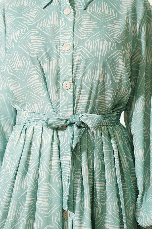 Mint Gestreept Knoopjurk