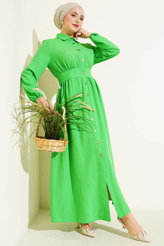 Robe boutonnée intégrale à col chemise Benetton