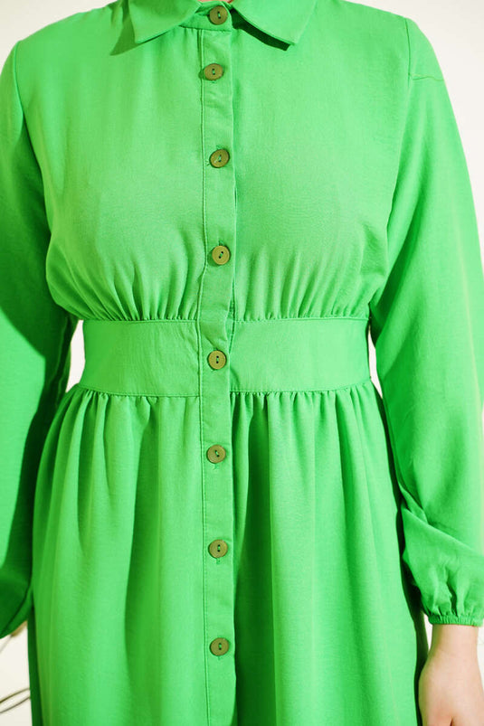 Robe boutonnée intégrale à col chemise Benetton