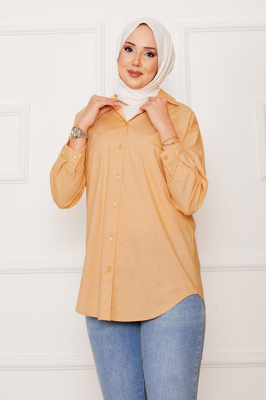 Button Down Sports Shirt Mustard