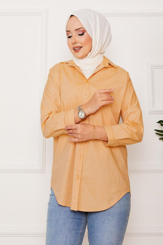 Button Down Sports Shirt Mustard