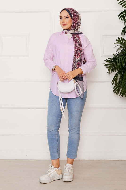 Button Down Sports Shirt Pink