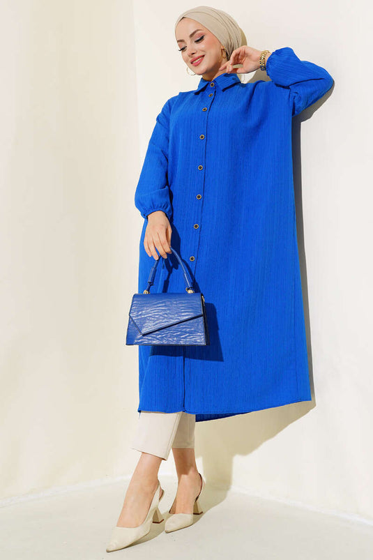 Tunique longue boutonnée Saxe