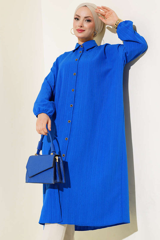 Tunique longue boutonnée Saxe