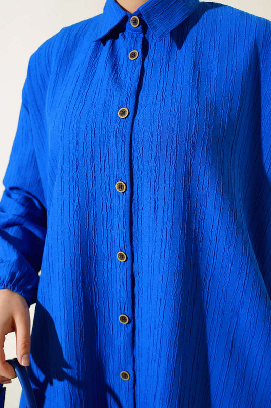 Tunique longue boutonnée Saxe