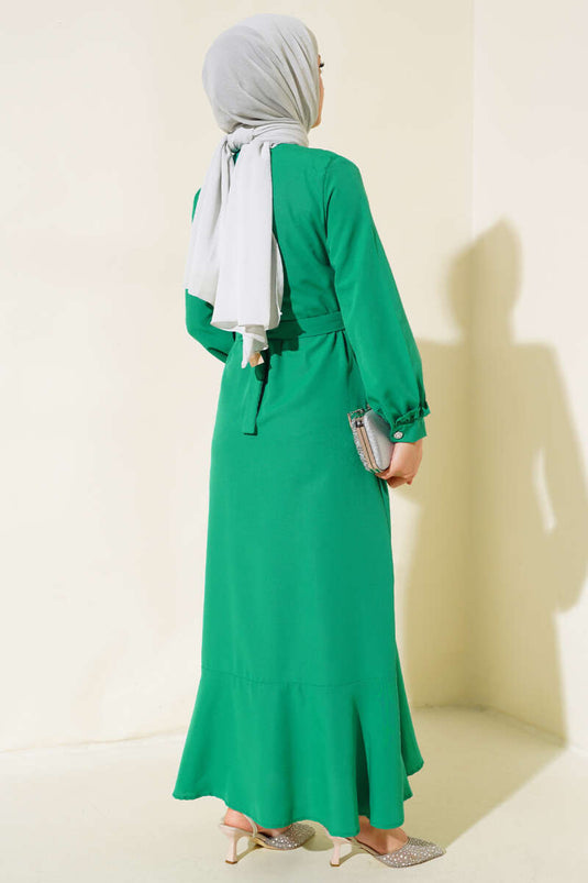 Boydan Fırfırlı Elbise Benetton