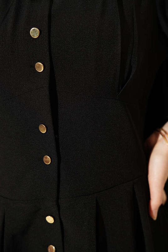 Robe Boydan Gold boutonnée avec pince noire