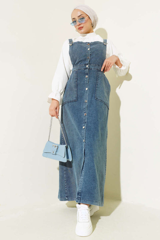 Boydan Metal Buttoned Denim Overall