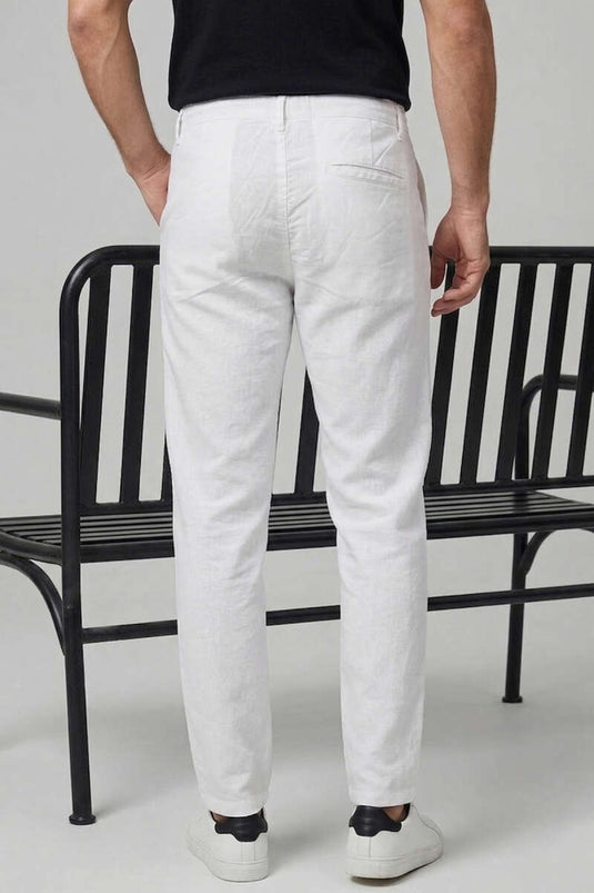 Pantalon Jogger Boyfriend Homme Blanc