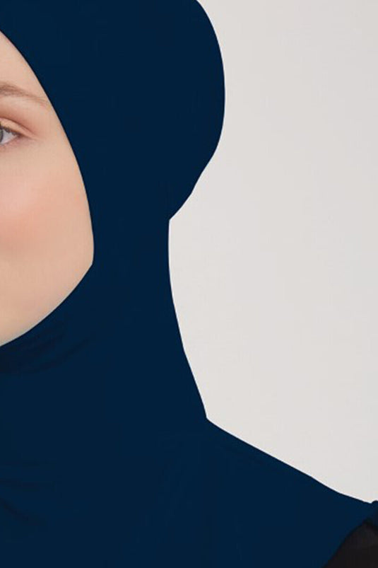 Berretto blu navy scuro con colletto