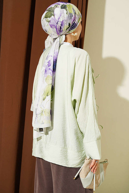 Chemise Brit À Boutons En Vert Eau