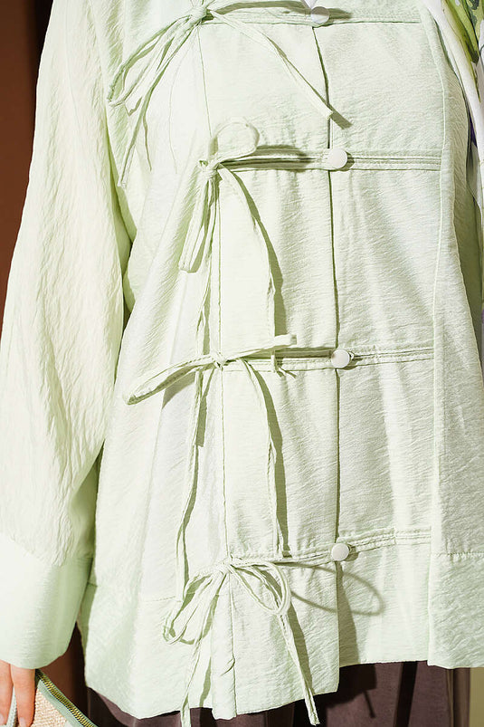 Chemise Brit À Boutons En Vert Eau