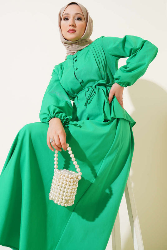 Britse geknoopte tweedelig rokset groen