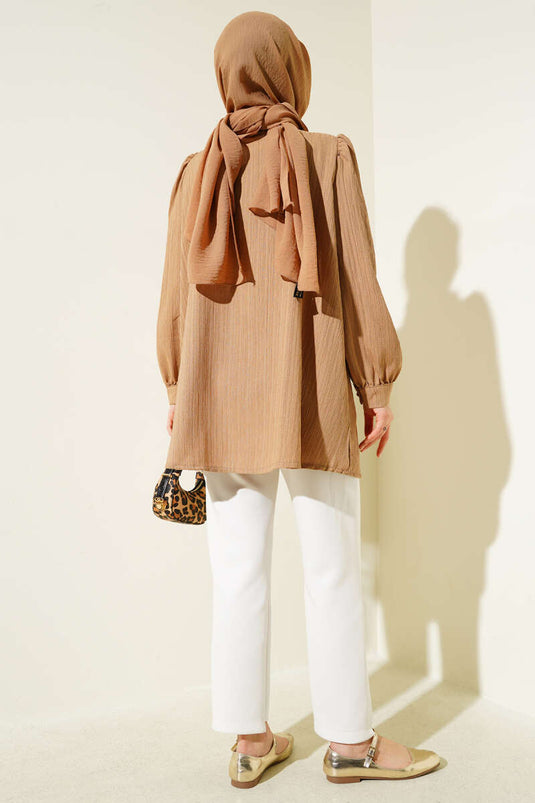 قميص لاتيه بريت بوتون كرينك