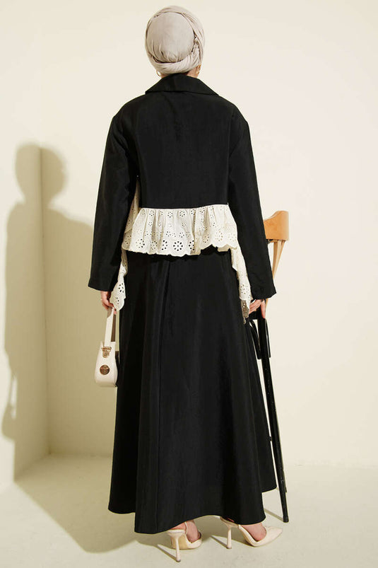 Set of Two with Embroidered Detail and Parachute Skirt Black