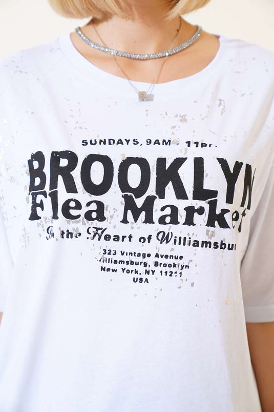 Brooklyn Printed T-shirt White