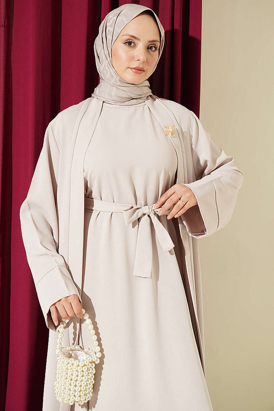 Abaya-Set Met Broche En Accessoires