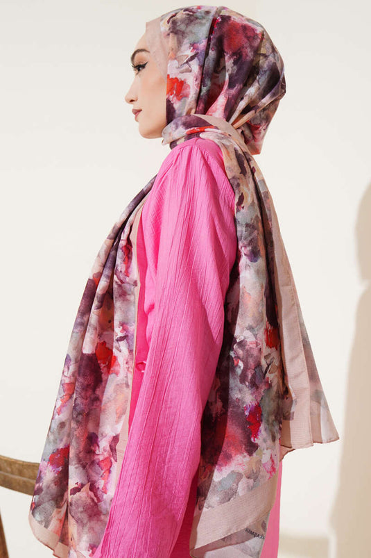 Brush Pattern Lina Shawl Latte