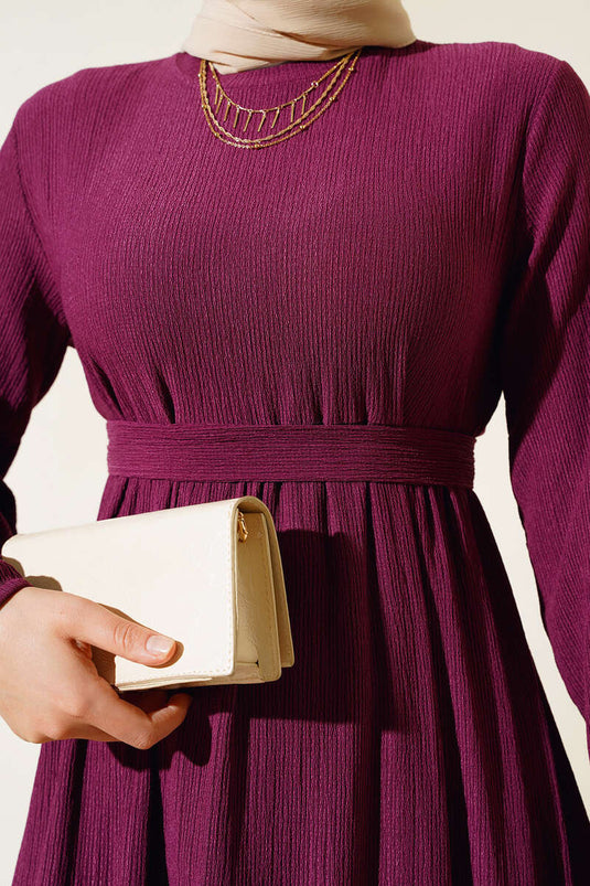 فستان متعدد الطبقات من Bürümcük بلون أرجواني