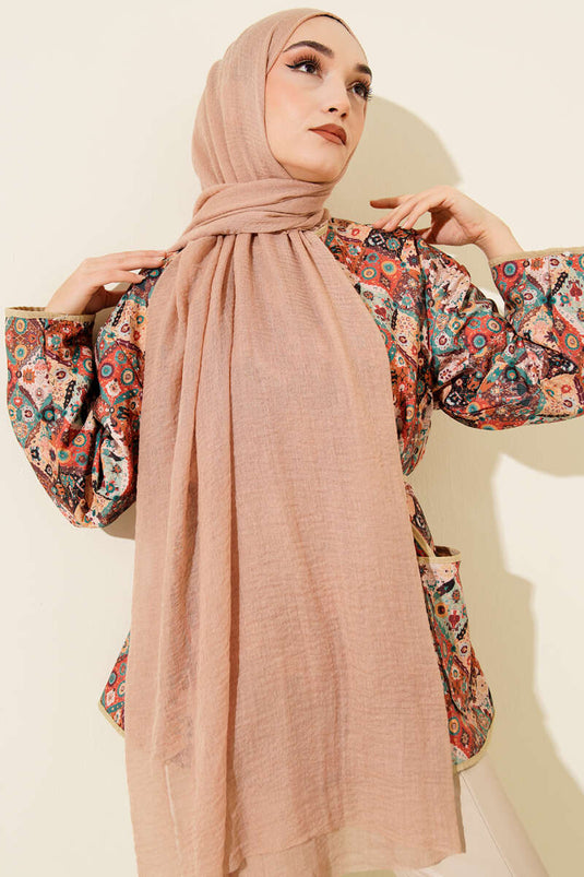 بُرومجوق شال ناعم لون جمل