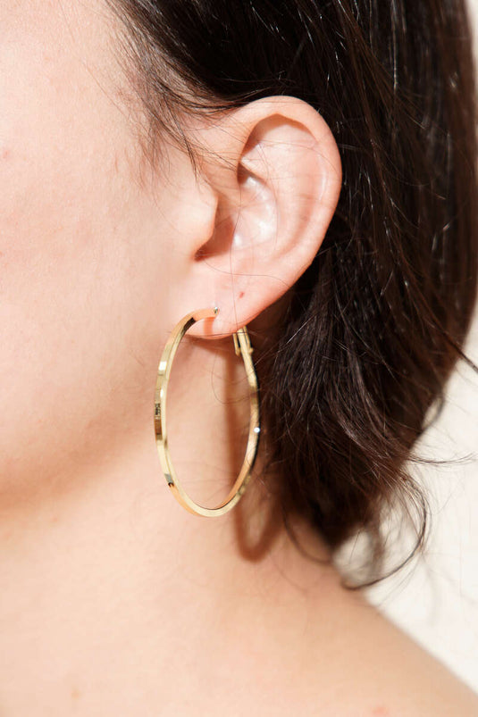 Große runde Ohrringe Gold