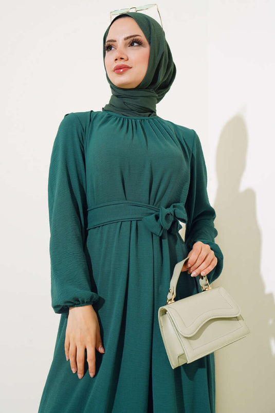 Ruffled Ayrobin Dress Emerald