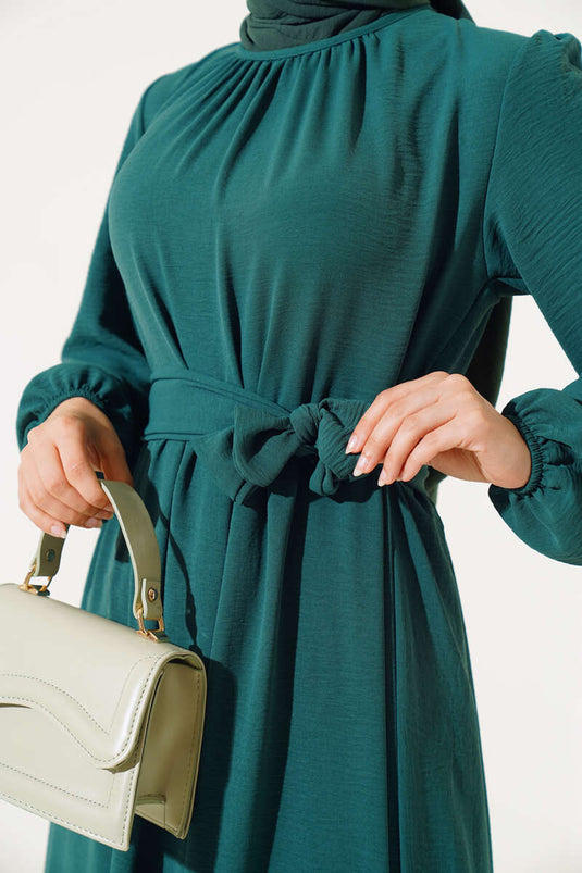 Ruffled Ayrobin Dress Emerald