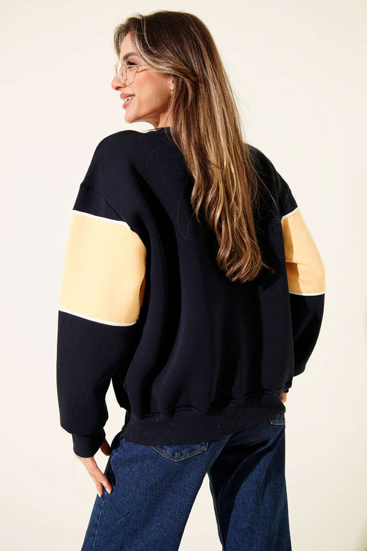 California Print Sweatshirt Navy Blue