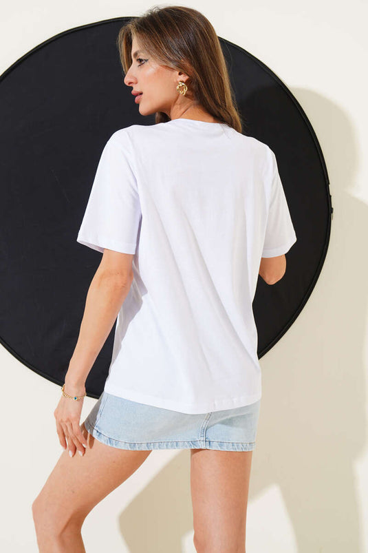 تي شيرت كاليفورنيا تاسيل أبيض