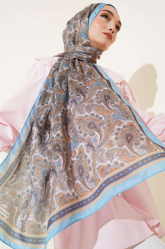 Châle détaillé de la série Wren, bleu clair