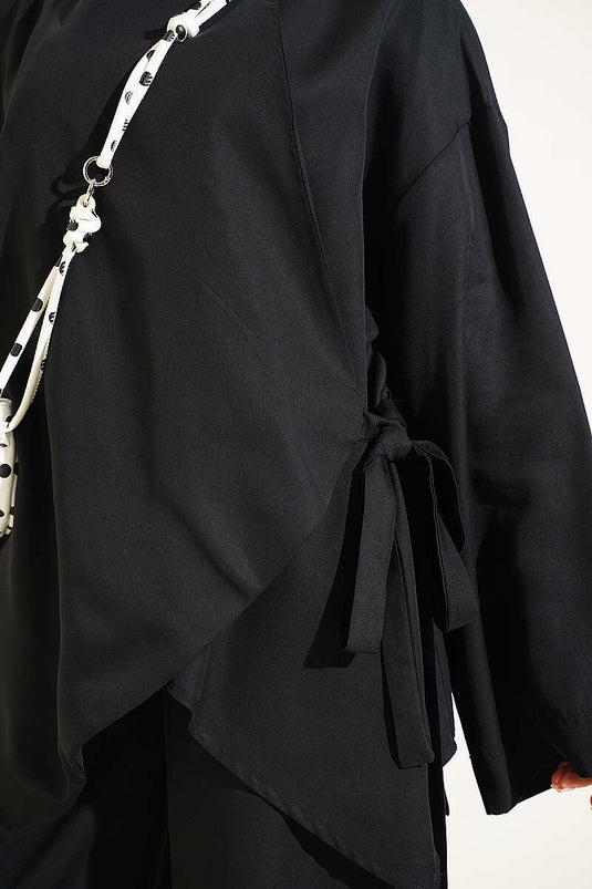 Ensemble Deux Pièces À Nœud Croisé Noir