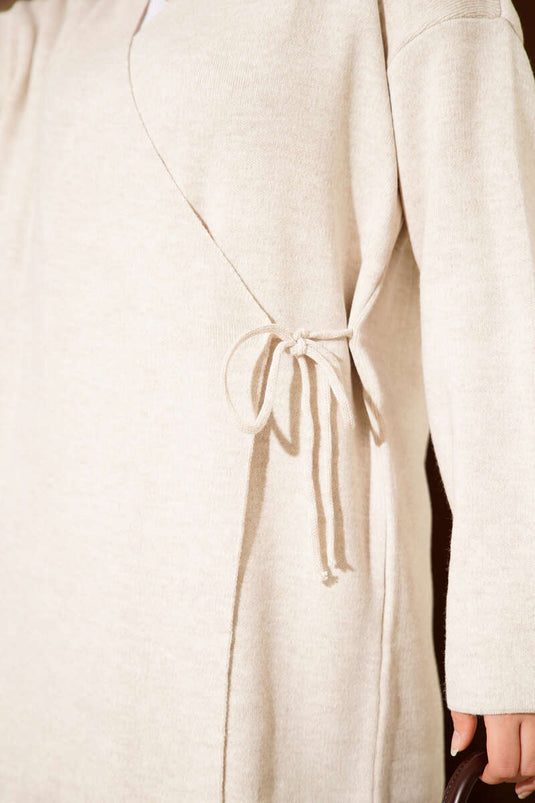 Cross-Linked Knitted Set Beige