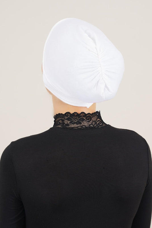 Cross-Banded White Cap